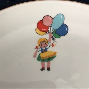 Italian 3 piece child’s dish set- vintage children’s